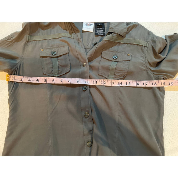 Harley Davidson military style top - Picture 7 of 8